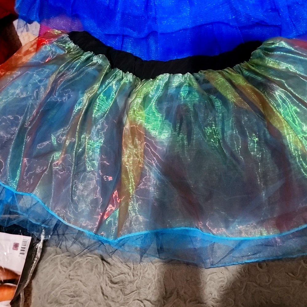 Adult Tutu Irredecent w/Blue Underlay